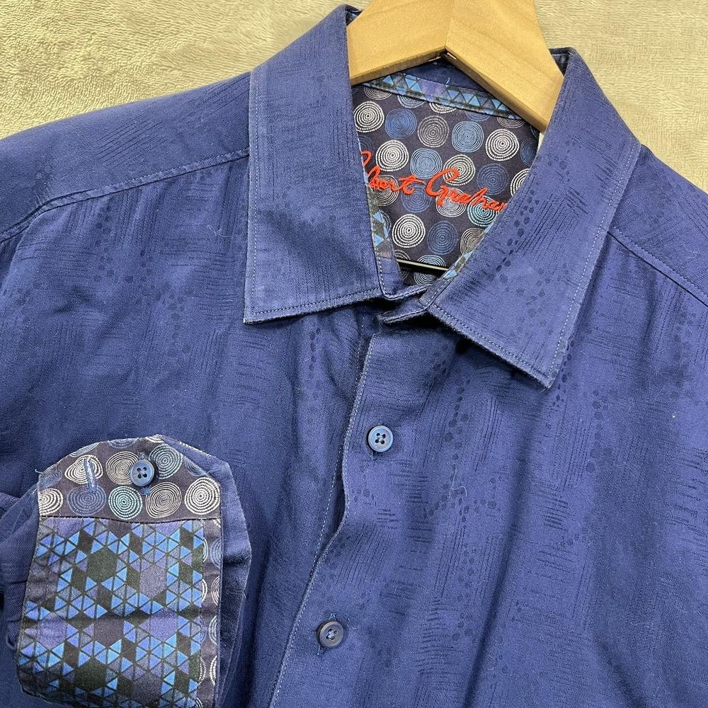 Robert Graham Shirt XL Flip Cuff All Over Print Long Sleeve